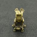 Antique Play Brass Tortoise Frog Miniature Statue Decoration Desk Decoration Home Decoration Bronze Sculpture. 