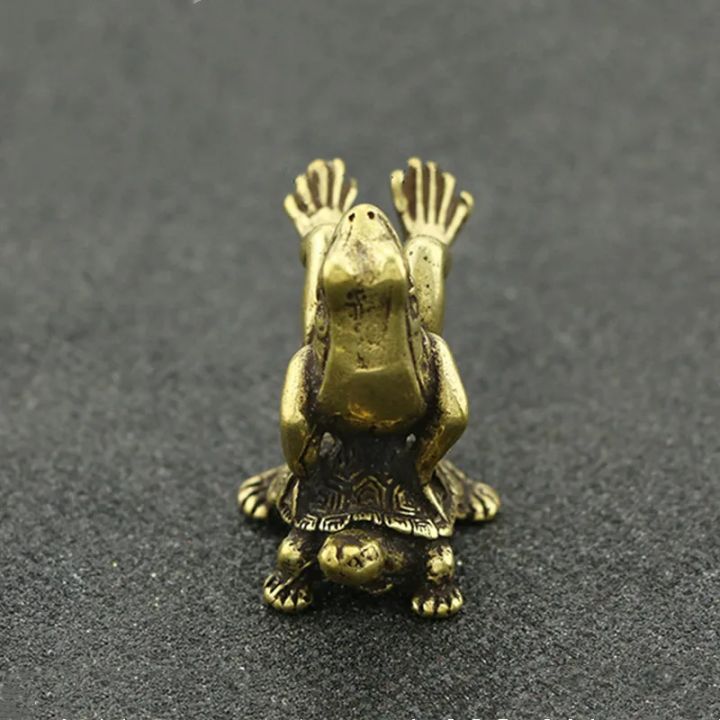 Antique%20Play%20Brass%20Tortoise%20Frog%20Miniature%20Statue%20Decoration%20Desk%20Decoration%20Home%20Decoration%20Bronze%20Sculpture%20-%20Image%203