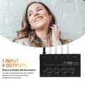 Headphone Amplifier Ultra-Compact Stereo Earphone Amplifier Audio Amplifier 4 Channels for Music 6.35MM Jack with Volume Control. 