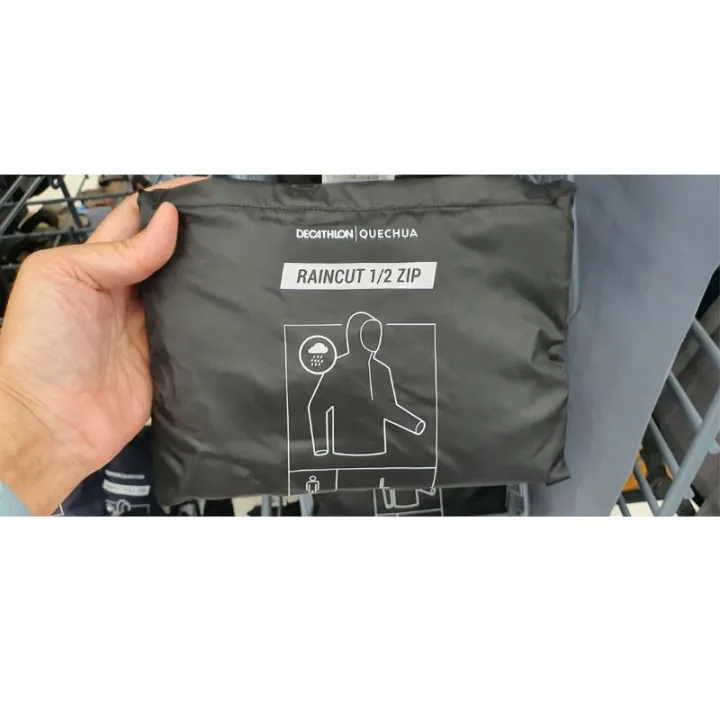 Quechua%20men's%20rain%20jacket%20men's%20waterproof%20jacket%20half%20zip%20-%20Image%202