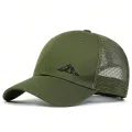 Unisex Mountain Range Embroidery Baseball Net Caps Spring and Summer Outdoor Adjustable Casual Hats Sunscreen Hat. 