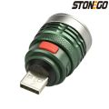 Mini Portable USB Flashlight Zoomable 3 Modes Bright Aluminum Alloy Power Bank  Light. 