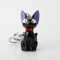 Anime Cartoon Cute Black Cat Keychain Backpack Car Charms Trendy Alloy Accessories Keyrings Jewelry s for Men Women.