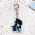 1/15PCS Anime Characters Demon Slayer Acrylic Car Keychain Accessories Cute Keyrings Friends Bag Charms Backpack Pendant.