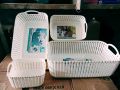 (PACK OF 4) Plastic Basket For Vagetablea Fruits Jewelery Multipurposes Storage Basket Food Basket and Fruit Basket. (Small-Medium- Large-Extra Large.). 