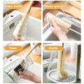 Long Handle Bottle Brush Cleaner for Kitchen Cleaning Brush Wooden Handle Nylon Bristles Small Brush for Kitchen Cleaning Tools.