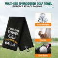 Funny Microfiber Premium Golf Towel, Embroidered Golf Towels for Golf Bags for Men&Women, Golf Accessories for Men Golfers Dad. 