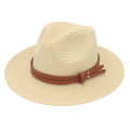 Summer Straw Sun Hat Panama Hats Grass Knitted Hat Breathable Leisure Jazz Hat European American Style Straw Hat Beach Caps.