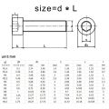 DIN912 M1.6 M2 M2.5 M3 M4 M5 M6 M8 Hexagon Hex Socket Head Cap Allen Bolt Screw 304 A2-70 Stainless Steel Black Grade 12.9 Steel. 