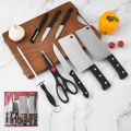 Kitchen Knives Set Stainless Steel Meat Chopping Cleaver Fish Vegetables Slicing Butcher Knife Chef Knife with Plastic packaging. 