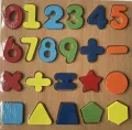 Colorful Alphabet Number Wooden Puzzles Toy for Kids Montessori Early Educational Baby Toys Intelligent Matching Game Child Gift. 