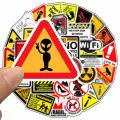 10/30/50PCS Warning Stickers Danger Banning Skateboard Fridge Guitar Laptop Motorcycle Travel Classic Toy Cool Decals Sticker. 