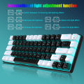 68 Keys Mechanical Keyboard Ergonomics RGB Backlit LED Hot Swappable Blue Switch Gaming Keyboard for PC Laptop Office. 