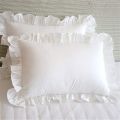 European Princess Pillow Cover Cushion Ruffle Pillow Sham Decorative Cotton Pillowcases with Invisible Zipper. 