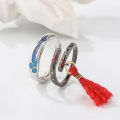 Anime Mo Dao Zu Shi Cosplay Couple Ring Wei WuXian Lan WangJi Lover Rings Ancient Style Jewelry Gift Prop Accessories.