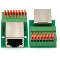 1Pcs Welding Free Data Adapter Board Female Socket Guide Rail Installation Terminals Connector RJ45 Network Port Terminal Block. 