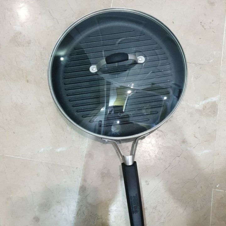 kitchen Essentials Calphalon Commercial Anodized 12 Inch Fry Grill Pan With Glass Lid K6