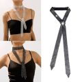 Bling Rhinestone Necktie Uniform Tie Women Neck Tie Daily Party Dance Tie. 