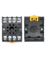 DIN Rail Mounted 8 Round Pins Relay Holder Socket 8 Pin Reay Base 2-M4X20 for MK2P-I AH2-Y For Omron Finder 8 pin Relay Temperature and Timers.