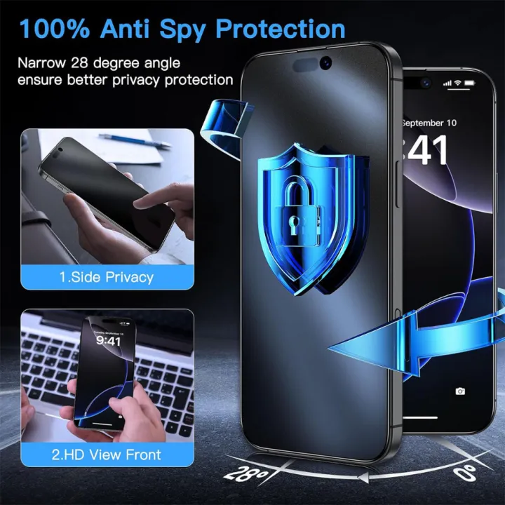 NNBILI%203Pack%20Oleophobic%20Coating%20Dust%20Free%20Easy%20Installation%20Matte%20Screen%20Protector%20For%20iPhone%2016%2014%2013%2012%2015%2017%2018%20Pro%20Max%20Glass%20-%20Image%205