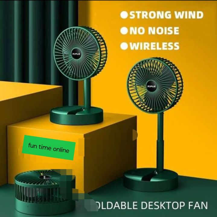 folding fan - portable charging fan - table charging fan - 3 speed adjustment fan - 2000 mah long battery charging fan- out door indoor office portable stand fan