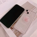 Clear Case with Pink Bow for iPhone 15 14 13 12 11 Pro Max Plus 7 8 SE XS, Cute Transparent Stylish Shockproof Protective Cover. 