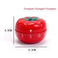 Red Tomato Shape Kitchen Timer Mechanical Countdown Clock Cute Cooking Gadget Durable Reminder Alarm for Pomodoro Timing. 
