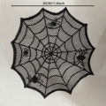Diameter 30cm Halloween Tablecloth Black Placemat Disposable Spider Table Runner Halloween Decoration Set.