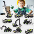 1/50 Model Car Bulldozer Truck Excavator Crane Forklift Construction Engineering Vehicle Toys for Boys Children Educational Toys.