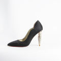 luxury Red Bottom Black Pointed toe Heels for Women Shoes 2024 Elegant and Classy Designer Slingback Heels High Quality big Size. 