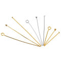 30 100 pcs Stainless Steel Headpins Flat Head Needles Bulk PVD Never Fade 20 30 40mm Circular Eye Head Pins For Jewelry Making.