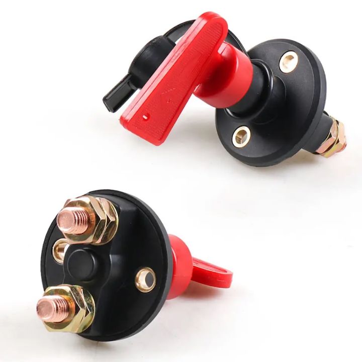 Car Battery Power Switch Disconnect Isolator Circuit Breaker Main Switch Kill Cut-off Switch Insulated Rotary Switch Key Truck