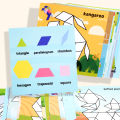 Geometric Magnetic Puzzle Shape Sorter Wooden Blocks Develop Imagination Safe Magnetic Puzzles Wood Tangram Geometric. 