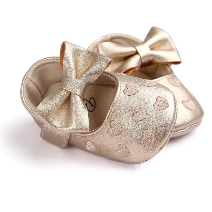 13 cm (12- 18 months) Baby Girl Shoes Cute Bow-Knot Toddler Shoes Non-Slip Soft-Sole First Walkers Shoes Newborns Baby Princess