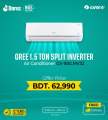 Gree 1.5 Ton Inverter Split Type Air Conditioner (GS18XLMV32) with Free Delivery. 