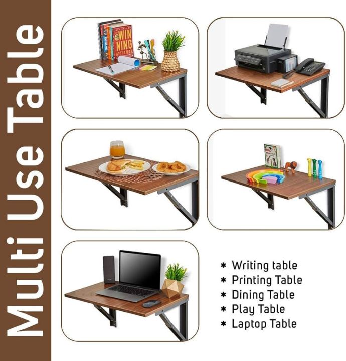 Wall%20Mounted%20Folding%20Laptop%20Table%20Floating%20for%20Bedroom%20Kitchen%20Space%20Saving,%20Foldable%20Wooden%20Modern%20Computer%20Desk%20Workstation%20Small%20Desk%20Foldable%20with%20Metal%20Support%20-%20Image%205