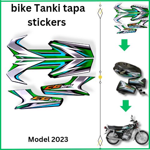 Tankini Tapa Stickers (2023 Model) for 125cg Motorcycle bike Stickers 4piece Tanki stickers Tapa stickers for 125 Honda Motorcycles