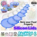 . Silicone Lids - Pack of 6 | BPA-Free, Stretchable & Reusable | Airtight Seal for Bowls, Containers, Jars | Food-Grade, Eco-Friendly & Leak-Proof Covers | Microwave & Freezer Safe | Universal Fit for Round & Square Dishes | Best Kitchen Accessory   2. Si. 