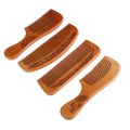 4PCS Hair Comb Set  Anti Static Handmade Natural Peach Wood Comb Head Massage Sandalwood Comb Hair Care Hair Brush Styling Tool. 