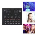 V8 Sound Card Audio Set Interface External Usb Live Microphone Sound Card Bluetooth Function For Computer Pc Mobile Phone Singin. 