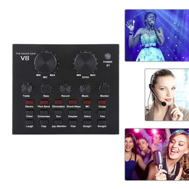 V8%20Sound%20Card%20Audio%20Set%20Interface%20External%20Usb%20Live%20Microphone%20Sound%20Card%20Bluetooth%20Function%20For%20Computer%20Pc%20Mobile%20Phone%20Singin%20-%20Image%203