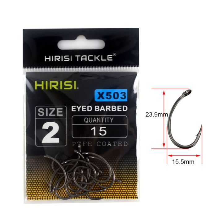 Hirisi%2015pcs%20PTFE%20Coated%20High%20Carbon%20Stainless%20Steel%20Barbed%20Fish%20Hook%20With%20Eye%20X503%20Fishing%20Accessories%20-%20Image%207
