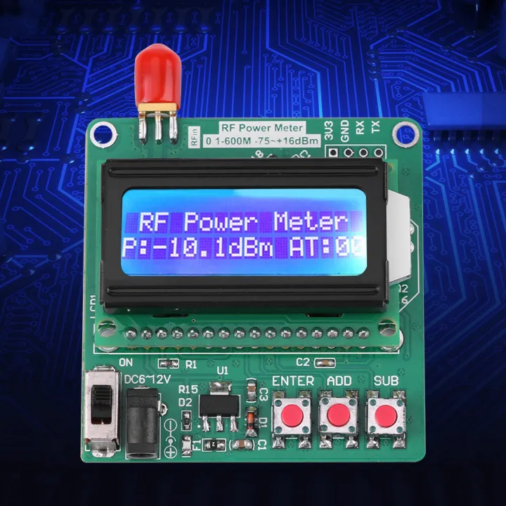 Frequency Attenuation meter LCD RF Power Meter Digital LCD RF Power ...