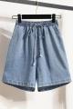 Plus Size Denim Shorts For Women 2024 Summer New Arrivals High Elastic Waist Soft Tencel Loose Blue Jeans Shorts Female Hot Sale. 
