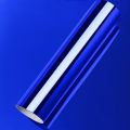 Premium Stretchable Blue Chrome Mirror Vinyl Wrap Film Vinyl Roll Self Adhesive Decal Vehicle Car Wrapping. 