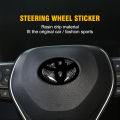 Carbon Fiber Car Steering Wheel Emblem Badge Sticker Glue Trim Decals For Toyota Corolla Rav4 CHR Auris Camry Prius Yaris. 