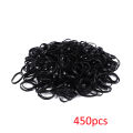 450pcs Black Small Disposable Hair Bands Girls Elastic Rubber Band Ponytail Holder Hair Accessories. 