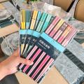 5 Pairs Japanese Style Morandi Colors Chopsticks Set Non-Slip Chopsticks Dishwasher Safe for Home Restaurant Sushi Chopsticks. 