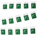 String of 100 Pakistani Paper Made Pennants (Jhandian). 