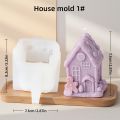 3D Christmas House Candle Silicone Mold DIY Creative Cabin Log Cabin Aromatherapy Plaster Mould Home Christmas Decor Gift Tool. 